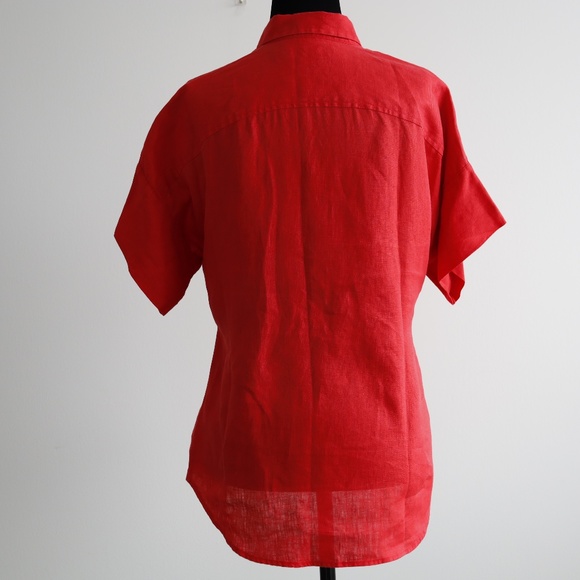 Lauren Ralph Lauren Veanna Tie Front Linen Shirt - Picture 6 of 10